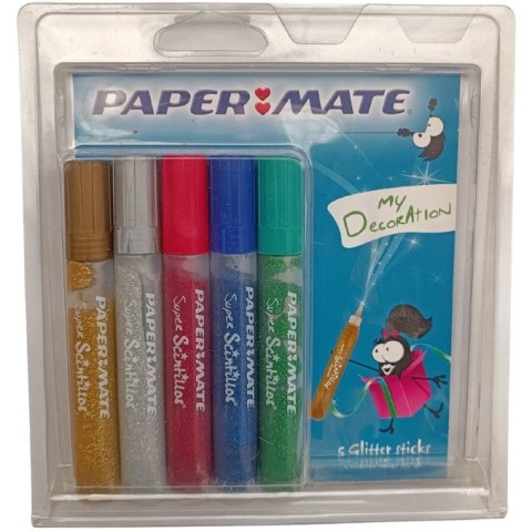 Klej z brokatem S.SCINTILLOS 5kol. S0894860 Paper Mate Klej z brokatem S.SCINTILLOS 5kol. S0894860 Paper Mate