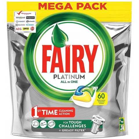 Kapsułki do zmywarki FAIRY PLATINUM LEMON (62szt) Kapsułki do zmywarki FAIRY PLATINUM LEMON (62szt)