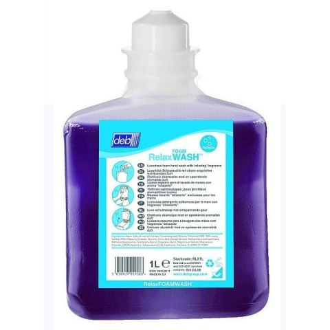 Mydło w pianie wkład do dozowników DEB RELAX RLX1L Mydło w pianie wkład do dozowników DEB RELAX RLX1L