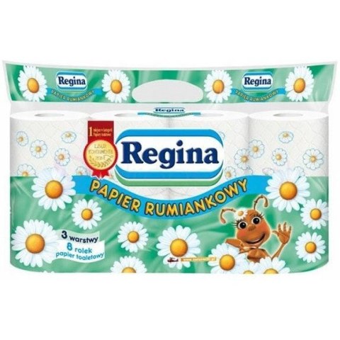 Papier toaletowy REGINA (8 rolek) rumiankowy 3 warstwy Papier toaletowy REGINA (8 rolek) rumiankowy 3 warstwy