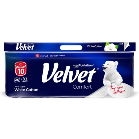 Papier toaletowy VELVET EXCELLENCE (10 rolek) 3 warstwy biały