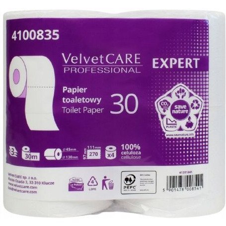 Papier toaletowy Velvet Care Professional Expert (4 rolki) 4100835 Papier toaletowy Velvet Care Professional Expert (4 rolki) 4100835