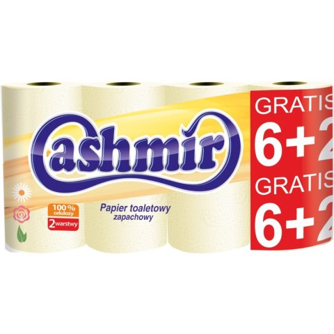 Papier toaletowy a2, 6+2 żółty 207158 CASHMIR Papier toaletowy a2, 6+2 żółty 207158 CASHMIR