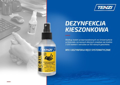 Płyn TENZI DE-ZAL do higienicznej dezynfekcji rąk 0,1l. (SP-22/0001) Płyn TENZI DE-ZAL do higienicznej dezynfekcji rąk 0,1l. (SP-22/0001)