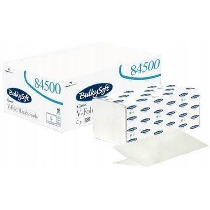 Ręcznik biały ZZ V-FOLD 21,5x24cm 2 warstwy 4000szt 84500 celuloza CLASSIC BULKYSOFT Ręcznik biały ZZ V-FOLD 21,5x24cm 2 warstwy 4000szt 84500 celuloza CLASSIC BULKYSOFT