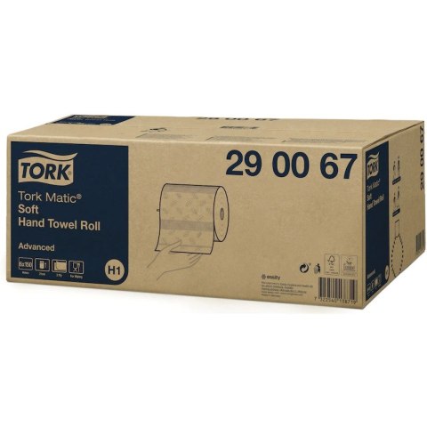 Ręcznik w roli biały miękki 2w (6 sztuk) 21x25cm TORK MATIC H1 290067/120067 celuloza Ręcznik w roli biały miękki 2w (6 sztuk) 21x25cm TORK MATIC H1 290067/120067 celuloza