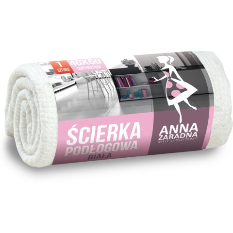 Ścierka podłogowa biała 40x60 AZ8-PS-1392W Anna Zaradna Ścierka podłogowa biała 40x60 AZ8-PS-1392W Anna Zaradna