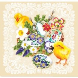 Serwetki Wielkanocne do koszyczka 33x33cm papierowe 20 sztuk na stół WN-066 AHA