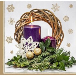 Serwetki świąteczne na Boże Narodzenie Święta 33x33cm papierowe 20 sztuk BN-105 AHA