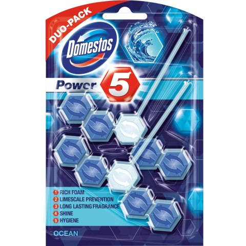 Zawieszka do toalety DOMESTOS POWER5 DUO 2x50g OCEAN Zawieszka do toalety DOMESTOS POWER5 DUO 2x50g OCEAN