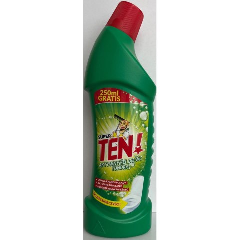 Żel do czyszczenia toalet SUPER TEN! 1l tundra aktywny Żel do czyszczenia toalet SUPER TEN! 1l tundra aktywny