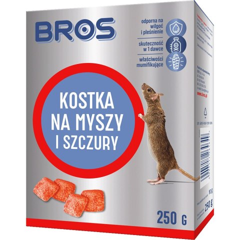 Kostka na myszy i szczury 250g BROS Kostka na myszy i szczury 250g BROS