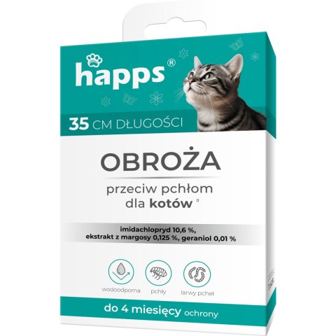 Obroża przeciw pchłom dla kotów HAPPS Obroża przeciw pchłom dla kotów HAPPS