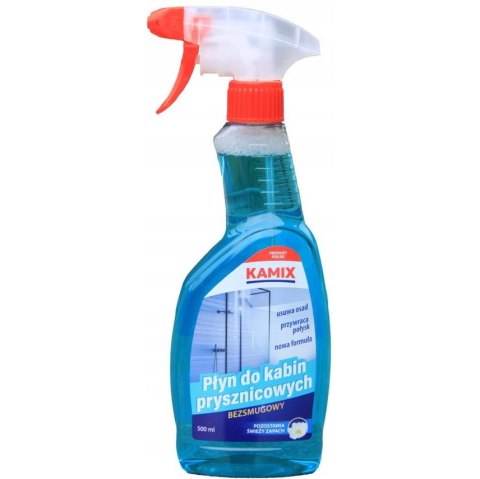 Płyn KAMIX do kabin prysznicowych bezsmugowy 500ml Płyn KAMIX do kabin prysznicowych bezsmugowy 500ml