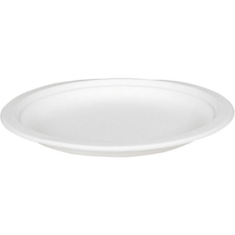 Talerz z trzciny cukrowej biały 18 cm (50) 29570 Talerz z trzciny cukrowej biały 18 cm (50) 29570