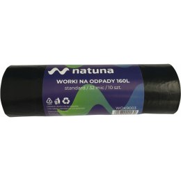 Worki na śmieci 160L 32mic LDPE standard NATUNA (10szt)