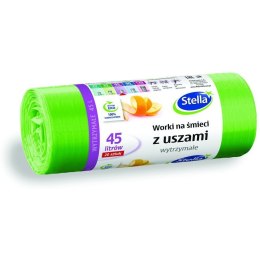 Worki na śmieci 45L z uszami wytrzymałe (20szt) zielone (HDPD) ST1-WNS-2884V1 STELLA