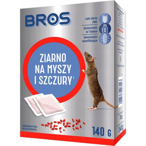 Ziarno na myszy i szczury 140g BROS Ziarno na myszy i szczury 140g BROS