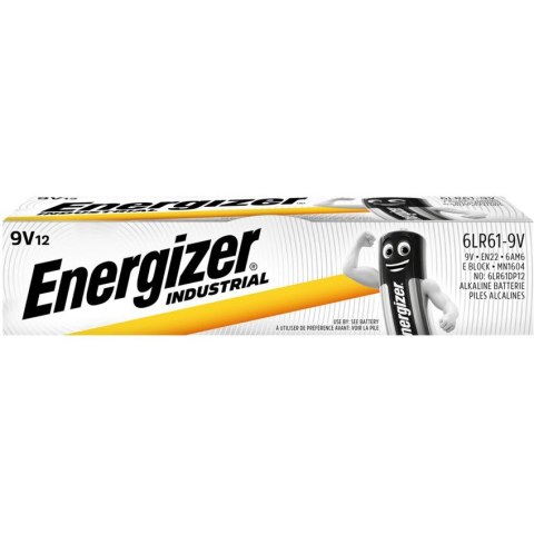Bateria ENERGIZER Industrial 9V/6LR61 alkaliczna (12szt) Bateria ENERGIZER Industrial 9V/6LR61 alkaliczna (12szt)