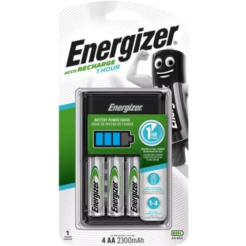 Ładowarka do akumulatorków ENERGIZER 1HOUR + 4xAA/HR6 2300mAh Ładowarka do akumulatorków ENERGIZER 1HOUR + 4xAA/HR6 2300mAh