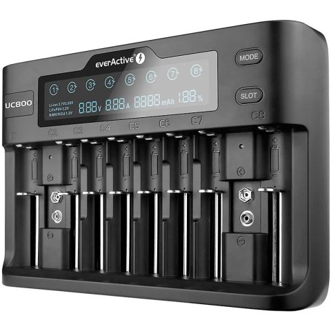 Ładowarka do akumulatorków Li-ion/Ni-MH EVERACTIVE uniwersalna UC-800 Ładowarka do akumulatorków Li-ion/Ni-MH EVERACTIVE uniwersalna UC-800