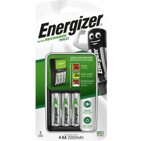 Ładowarka do akumulatorków Ni-MH ENERGIZER MAXI + 4xAA/HR6 2000mAh Ładowarka do akumulatorków Ni-MH ENERGIZER MAXI + 4xAA/HR6 2000mAh