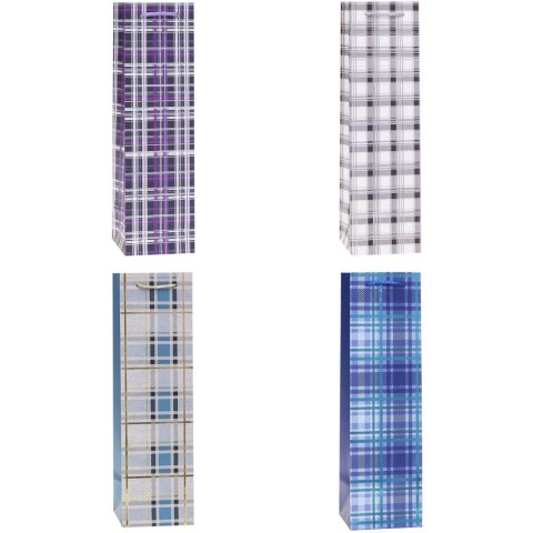 Torebka prezentowa 11x38x11cm na butelkę TBG-24174-HS-BB ROZETTE Torebka prezentowa 11x38x11cm na butelkę TBG-24174-HS-BB ROZETTE
