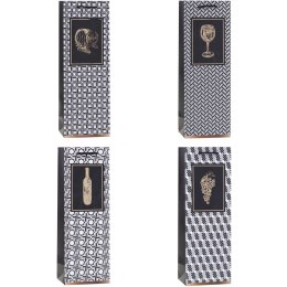 Torebka prezentowa 12x35x9cm na butelkę TBG-24155-BB ROZETTE