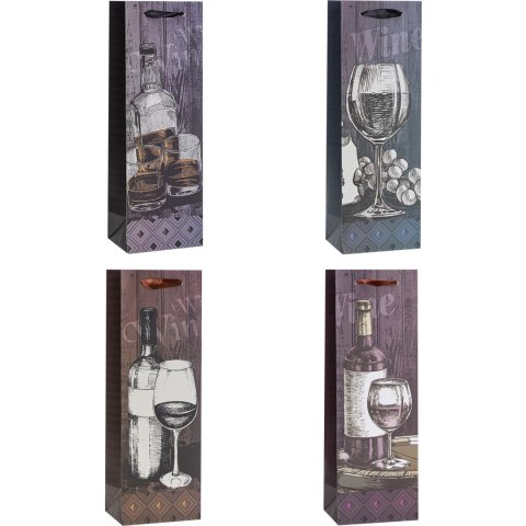 Torebka prezentowa 12x36x9cm Lux TBF-24015-BB ROZETTE Torebka prezentowa 12x36x9cm Lux TBF-24015-BB ROZETTE