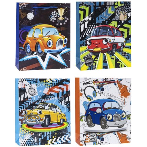 Torebka prezentowa 26x32x10cm dla dzieci SAMOCHODY TD-23116-A4 ROZETTE Torebka prezentowa 26x32x10cm dla dzieci SAMOCHODY TD-23116-A4 ROZETTE