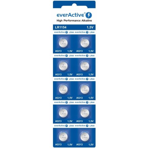 Bateria EVERACTIVE AG13/LR44/LR1154 1,5V guzikowa (10szt) Bateria EVERACTIVE AG13/LR44/LR1154 1,5V guzikowa (10szt)