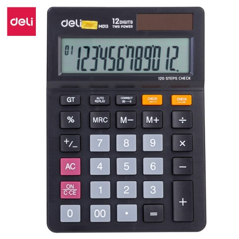 Kalkulator 12-pozycyjny czarny M01320 DELI Kalkulator 12-pozycyjny czarny M01320 DELI
