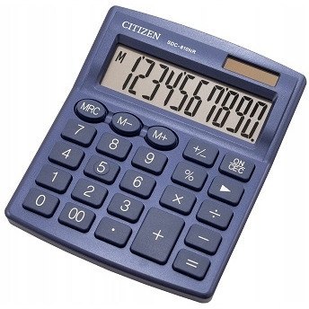 Kalkulator CITIZEN SDC-810-NR-NV granatowy Kalkulator CITIZEN SDC-810-NR-NV granatowy