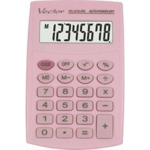 Kalkulator VECTOR VC-210-PK różowy Kalkulator VECTOR VC-210-PK różowy