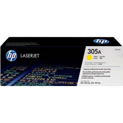 Toner HP 305A (CE412A) żółty 2600str M351/M451/M375/M475 Toner HP 305A (CE412A) żółty 2600str M351/M451/M375/M475