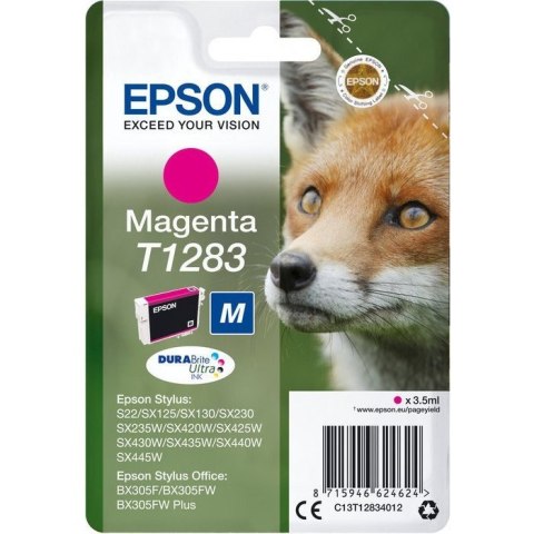 Tusz EPSON (T1283/C13T12834022) purpurowy 175str S22/SX125/SX425W/BX305F Tusz EPSON (T1283/C13T12834022) purpurowy 175str S22/SX125/SX425W/BX305F