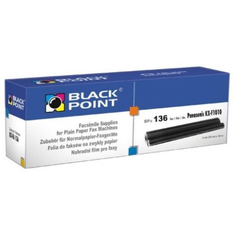 Folia do faksu BLACK POINT (BPPA136) zamiennik PANASONIC (KX-FA136) KX-F969/1010/1015 Folia do faksu BLACK POINT (BPPA136) zamiennik PANASONIC (KX-FA136) KX-F969/1010/1015