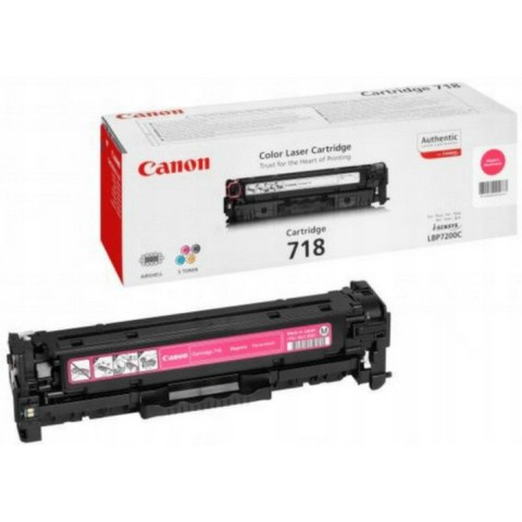 Toner CANON (CRG-718M/2660B002) purpurowy 2900str Toner CANON (CRG-718M/2660B002) purpurowy 2900str