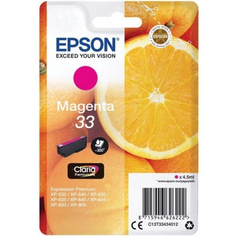 Tusz EPSON (33XL/C13T33634012) purpurowy 650str Tusz EPSON (33XL/C13T33634012) purpurowy 650str