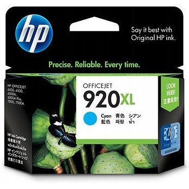 Tusz HP 920XL (CD972AE) niebieski 700str OfficeJet 6000/6500 Tusz HP 920XL (CD972AE) niebieski 700str OfficeJet 6000/6500