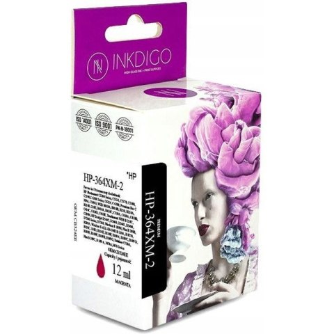 Tusz INKDIGO (HP-364XM-2) purpurowy 12ml zamiennik HP (364XL/CB324EE) Tusz INKDIGO (HP-364XM-2) purpurowy 12ml zamiennik HP (364XL/CB324EE)