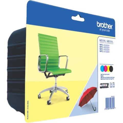 Tusz BROTHER (LC229XLVALBP) cza+nie+pur+żół (4szt) Tusz BROTHER (LC229XLVALBP) cza+nie+pur+żół (4szt)
