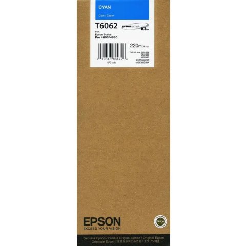 Tusz EPSON (T6062/C13T606200) niebieski 220ml Tusz EPSON (T6062/C13T606200) niebieski 220ml