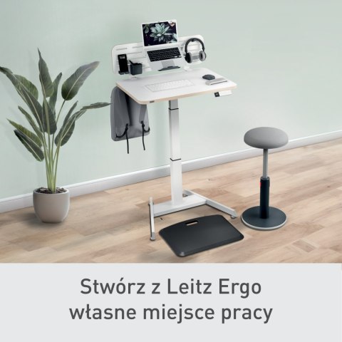 Biurko Leitz Ergo białe do pracy w pozycji siedzącej i stojącej obsługiwane elektronicznie 65340001 Biurko Leitz Ergo białe do pracy w pozycji siedzącej i stojącej obsługiwane elektronicznie 65340001