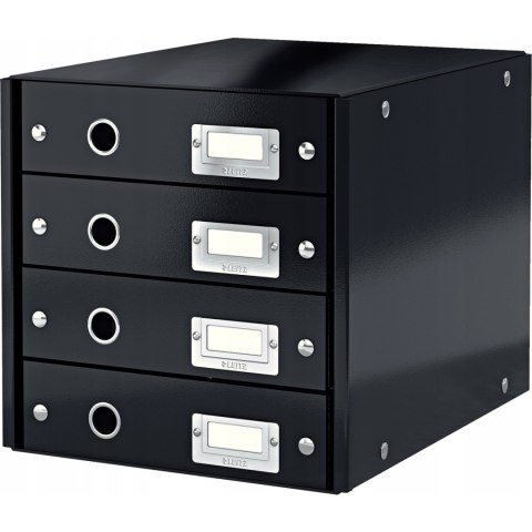 Pojemnik z 4 szufladami LEITZ C&S czarny 60490095 Pojemnik z 4 szufladami LEITZ C&S czarny 60490095