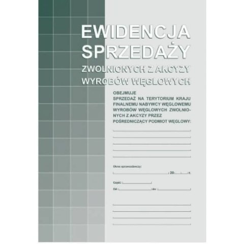 305-1 Ewidencja sprz.zwol.z akcyz.wyr.węgla MICHALCZYK i PROKOP 305-1 Ewidencja sprz.zwol.z akcyz.wyr.węgla MICHALCZYK i PROKOP