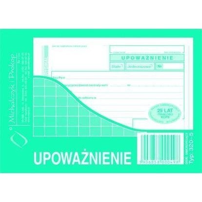 320-5 Upoważnienie A6 MICHALCZYK i PROKOP 320-5 Upoważnienie A6 MICHALCZYK i PROKOP
