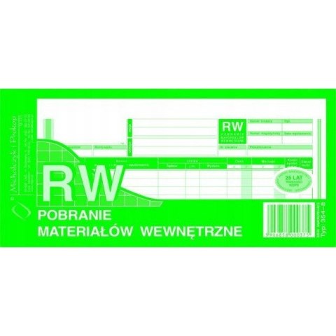 354-8 RW pobranie materiałów wewnętrzne 1/3A4 80 kartek Michalczyk i Prokop 354-8 RW pobranie materiałów wewnętrzne 1/3A4 80 kartek Michalczyk i Prokop