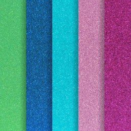 Karton A4 brokatowy mix kolor 210g. (5) 208199 Galeria Papieru