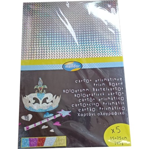 Karton holograficzny 25x35cm, 195g, 5 ark.mix, 354695 GRALUX Karton holograficzny 25x35cm, 195g, 5 ark.mix, 354695 GRALUX